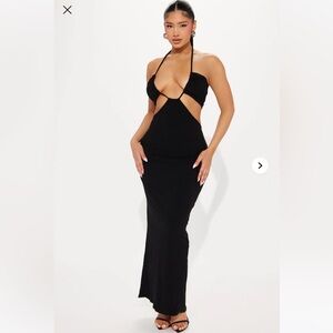 Tropical Temptation Maxi Dress - Black